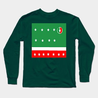 Sporty Italian Design on Green Background Long Sleeve T-Shirt